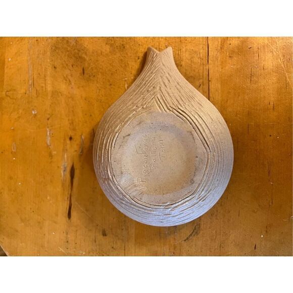 Mid Century Vintage Pigeon Forge Tennessee Fish Tail Candle Holder Pottery Blue - Picture 6 of 6